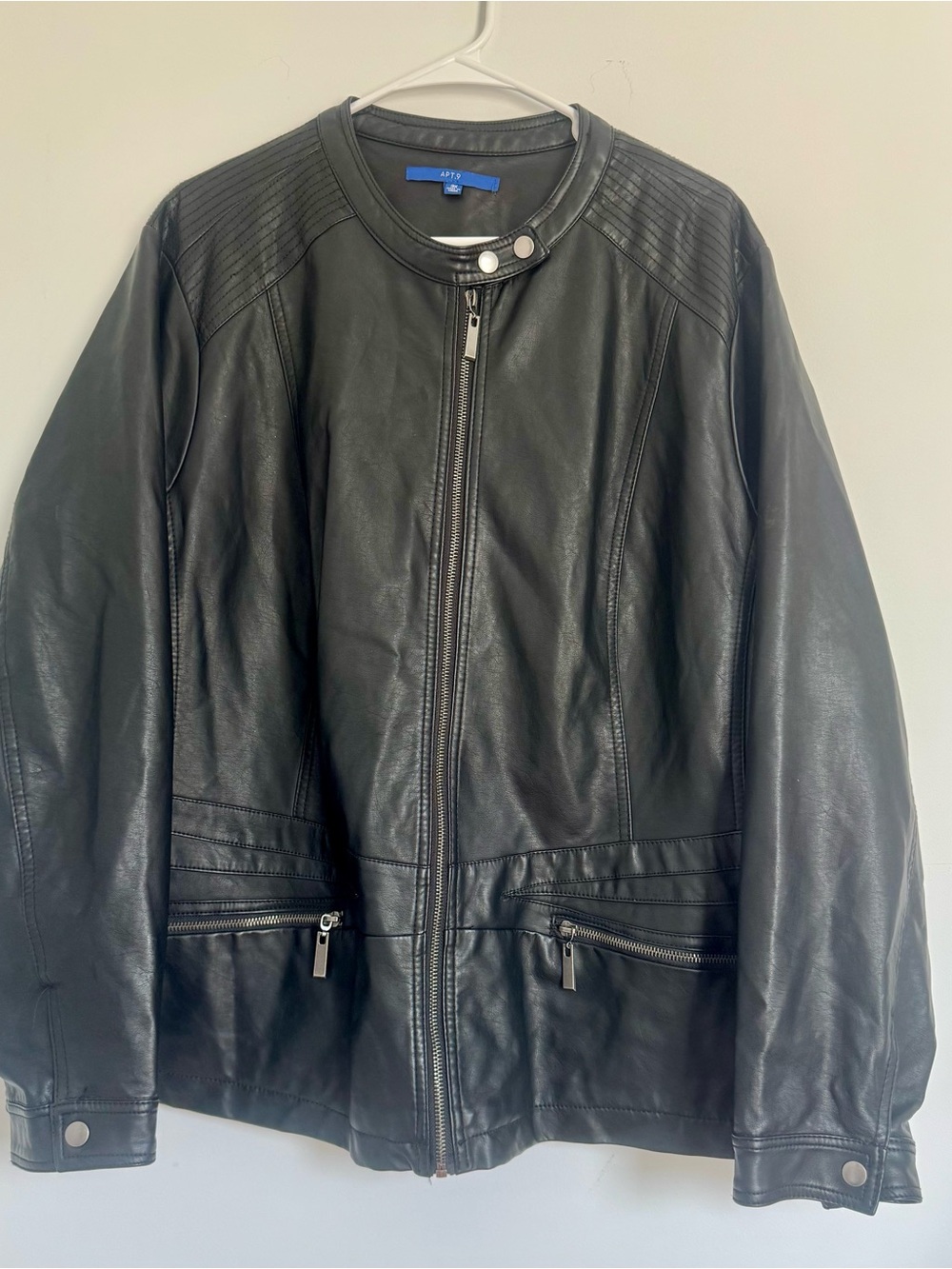 Apt 9 Classic Black  Jacket -Zip Front Coat - Picture 6 of 6